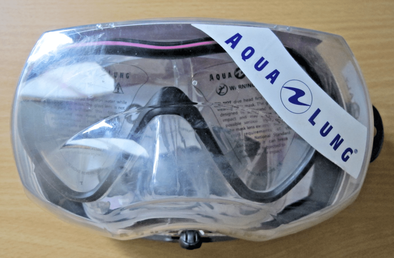 Aqua Lung Linea Single Lens Dive Mask Pink Open Box Brand New - MagsTag