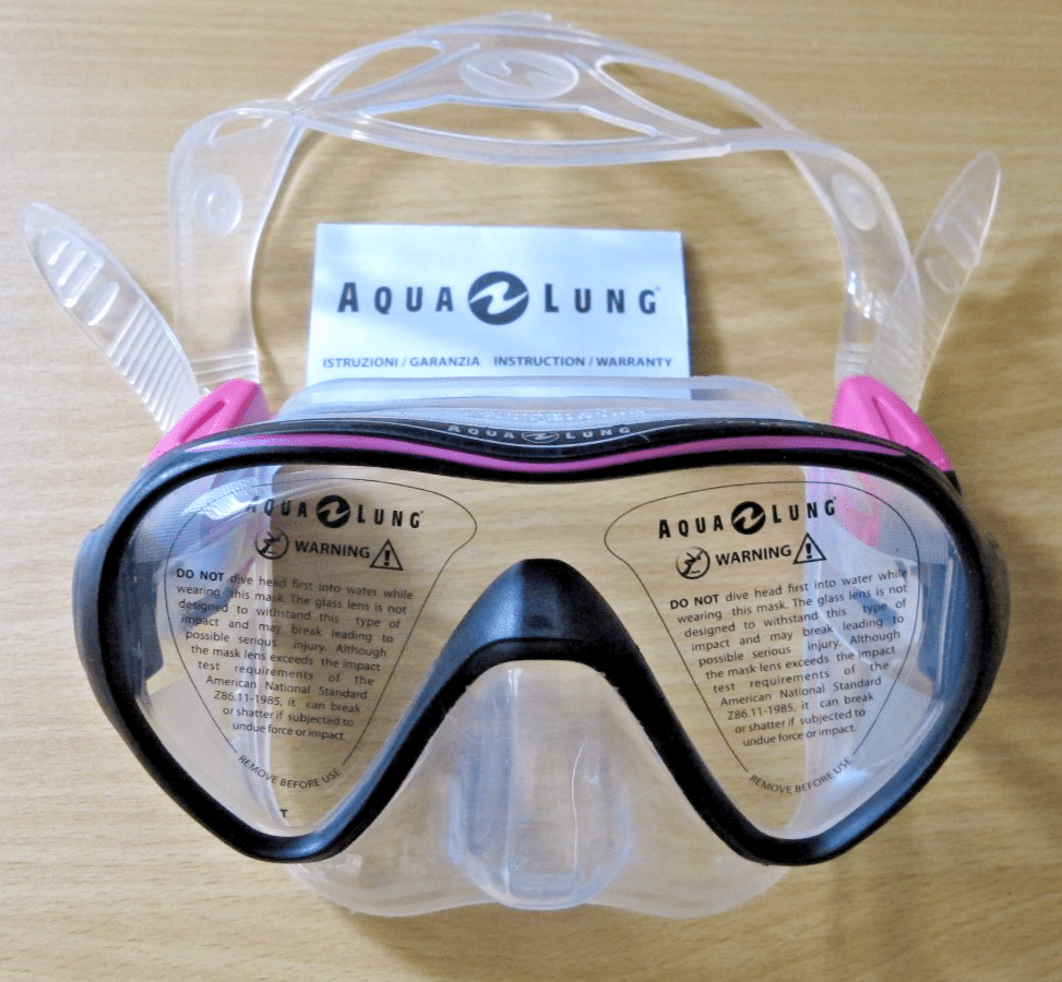 Aqua Lung Linea Single Lens Dive Mask Pink Open Box Brand New - MagsTag