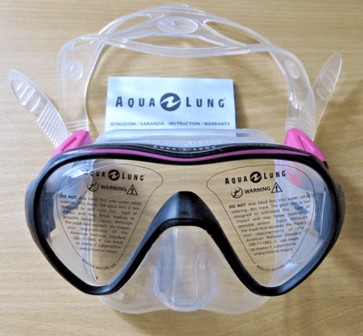 Aqua Lung Linea Single Lens Dive Mask Pink Open Box Brand New - MagsTag