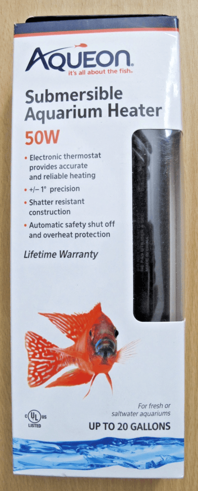 Aqueon Submersible Aquarium Heater, 50 Watts, Up to 20 Gallons 0291 Open Box - MagsTag