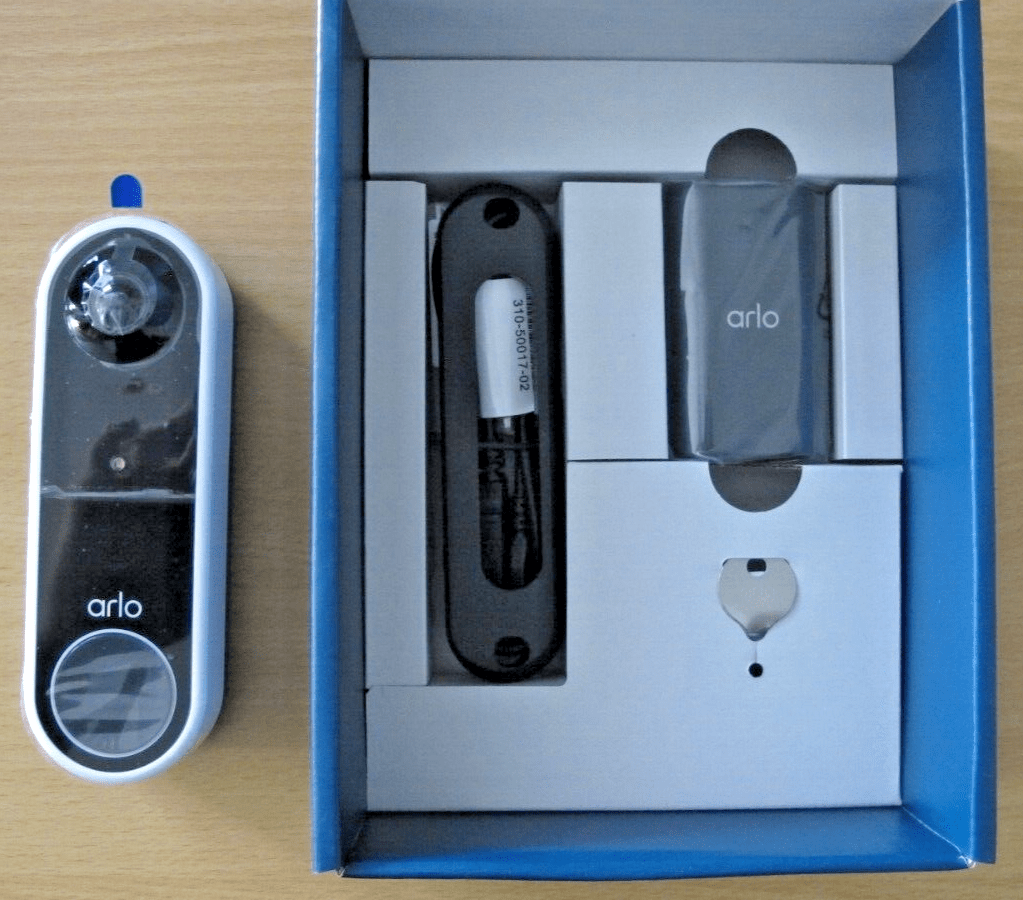 Arlo Essential AVD2001 Video Doorbell Wire Free White Wireless Open Box - MagsTag