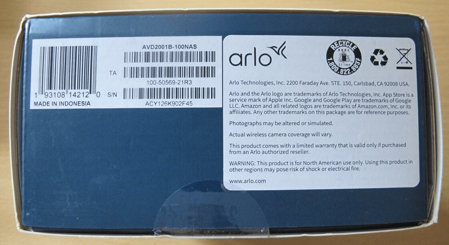 Arlo Essential Wireless Video Doorbell Bundle battery powered Black Unused Mint - MagsTag