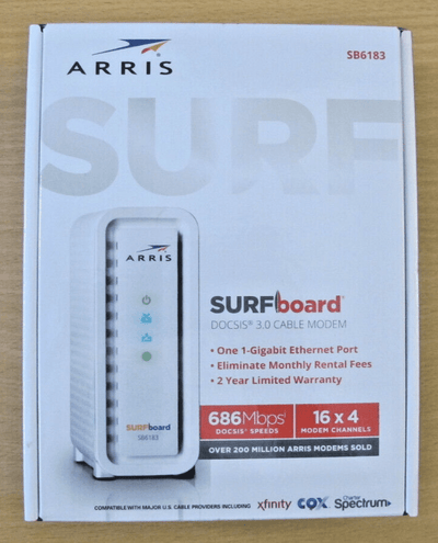 ARRIS SURFboard SB6183 16 x 4 DOCSIS 3.0 Cable Modem White - MagsTag