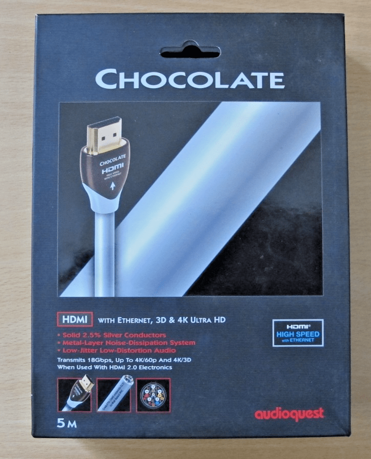 AudioQuest Chocolate 16.5' Feet 4K Ultra HD In-Wall HDMI Cable Brown New - MagsTag