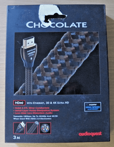 AudioQuest Chocolate High Speed HDMI Cable Ethernet Connection 4K UHD 3m - MagsTag