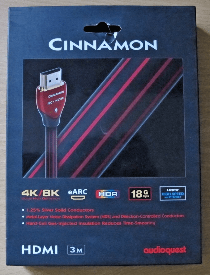 AudioQuest Cinnamon 3M UHD 4K HDMI With Ethernet Cable 18gbps - MagsTag