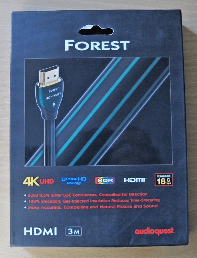 AudioQuest Forest 4K Ultra HD HDMI Cable 3.0M 10 ft. HDMIFOR03 UHD HDR - MagsTag