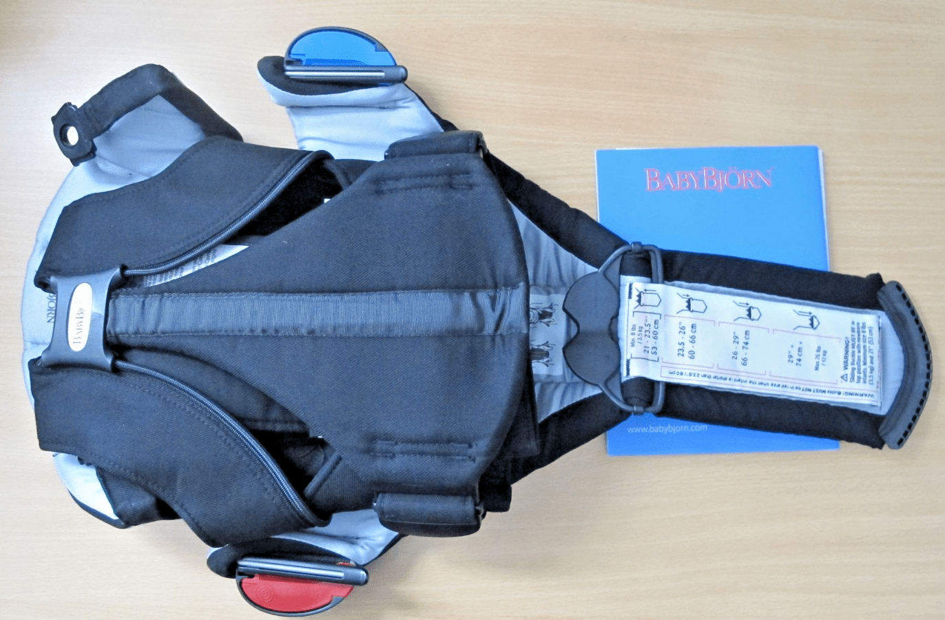 Baby Bjorn Baby Active Carrier - Cotton Blend 8 - 25lb Baby 0+ Mo - Black/Silver - MagsTag
