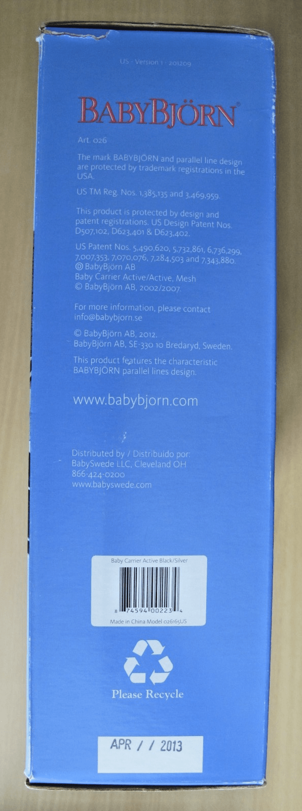 Baby Bjorn Baby Active Carrier - Cotton Blend 8 - 25lb Baby 0+ Mo - Black/Silver - MagsTag