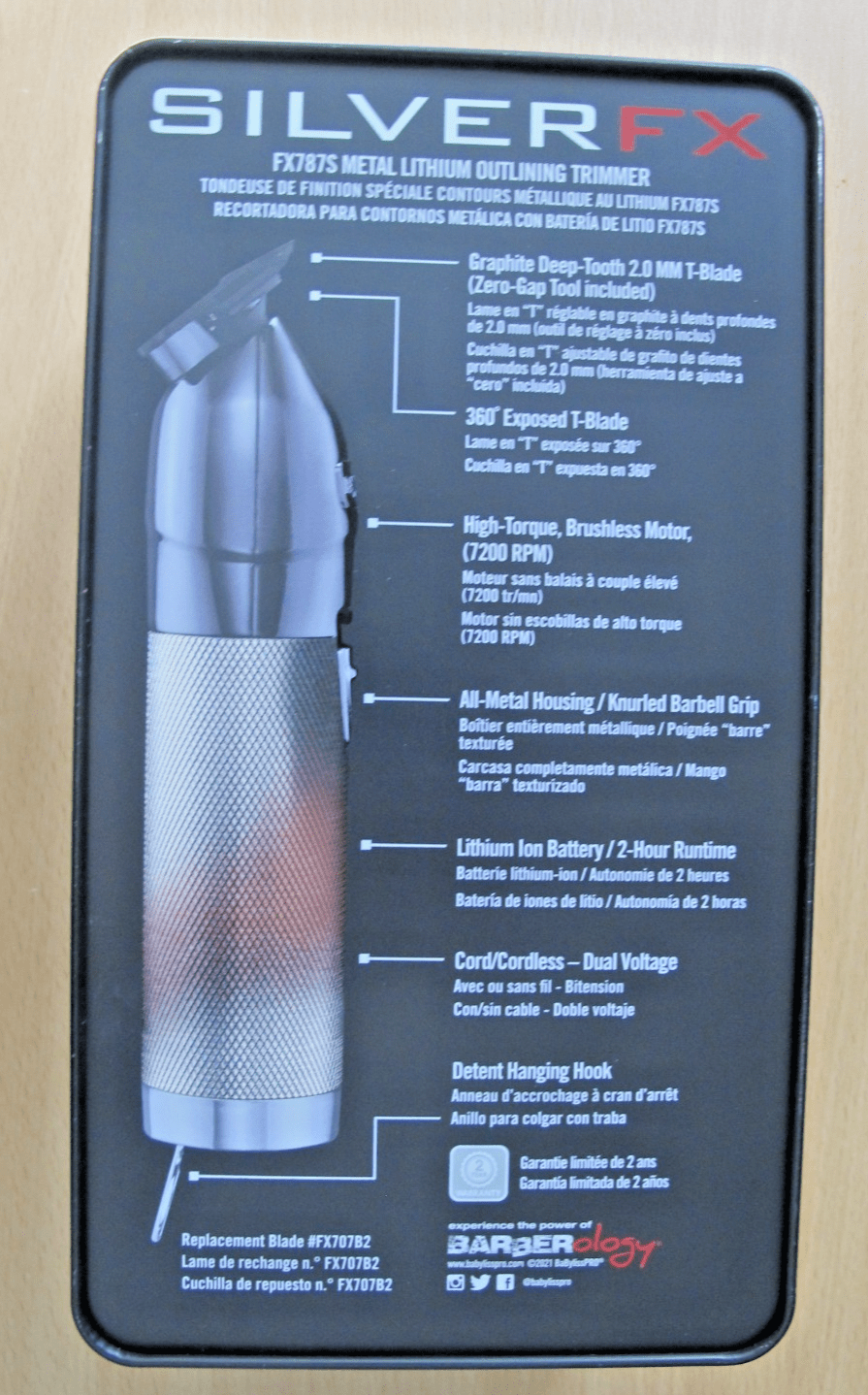 BaByliss PRO Silver FX Skeleton Outliner Cordless Trimmer - FX787S - MagsTag