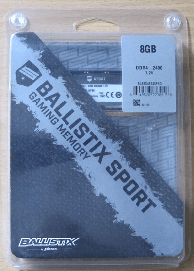 Ballistix 8GB DDR4 2400MHz 2RX8 PC4 - 2400T 1.2V 260P SODIMM Gaming Laptop Memory - MagsTag
