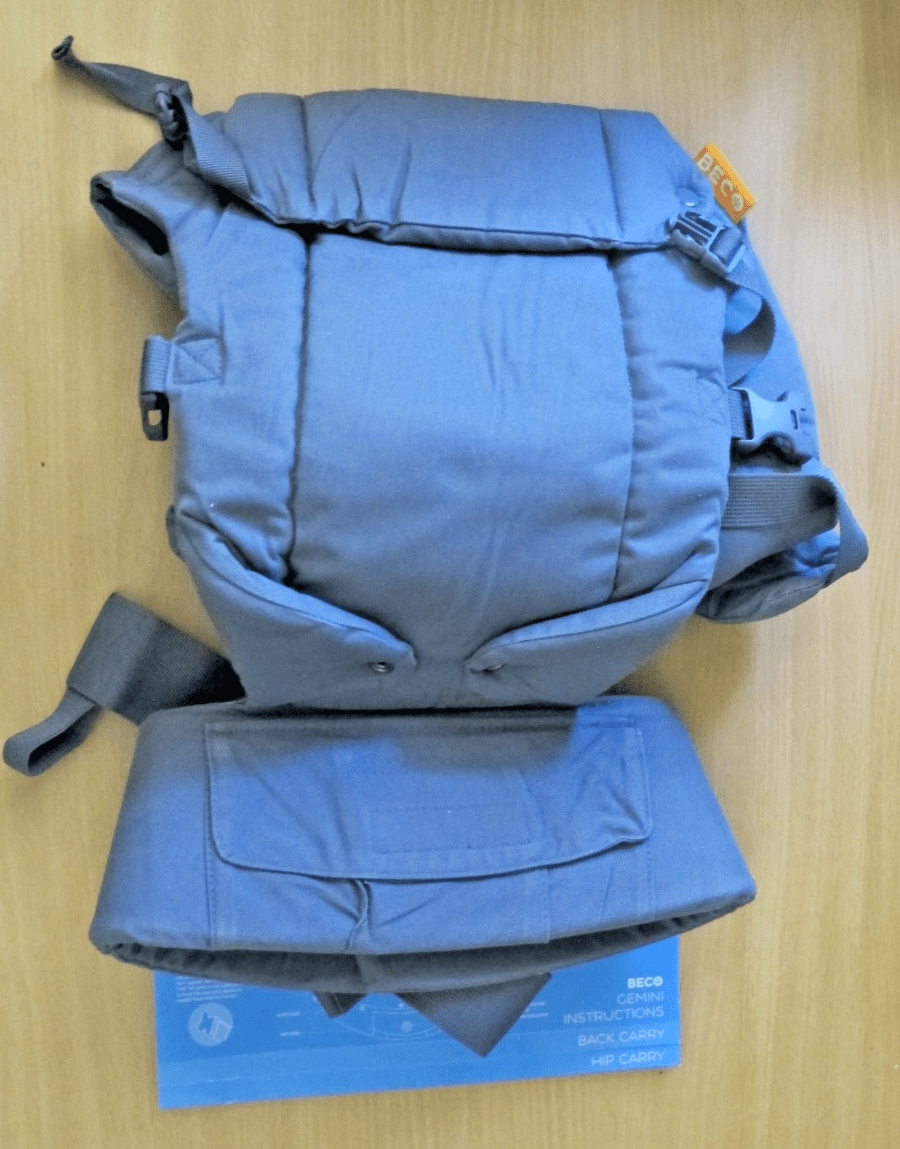 Beco Gemini Baby Carrier - 0m+, 7 - 35 lbs., XS - XXL Adjustable Seat Grey - MagsTag