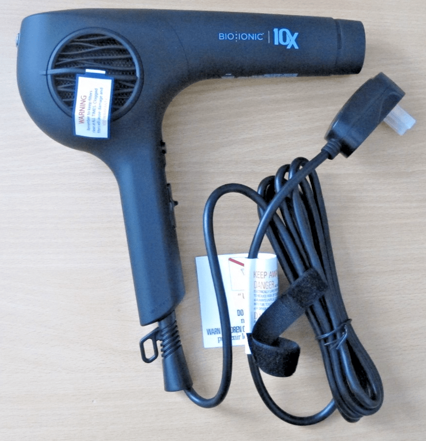 Bio Ionic 10x Ultralight Speed Dryer Black Adjustable Heat Speed Open Box 1800W - MagsTag