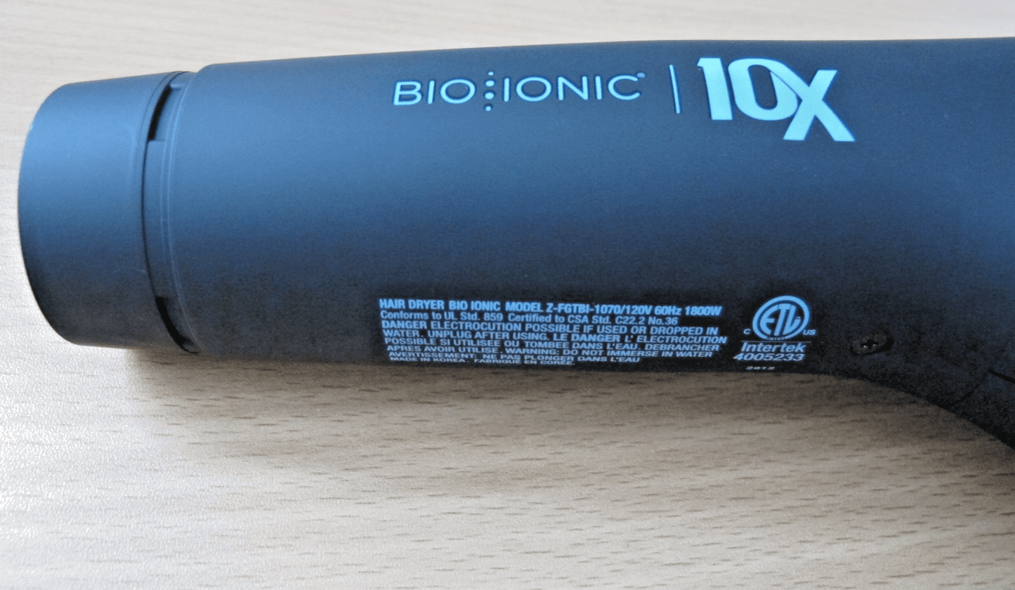 Bio Ionic 10x Ultralight Speed Dryer Black Adjustable Heat Speed Open Box 1800W - MagsTag