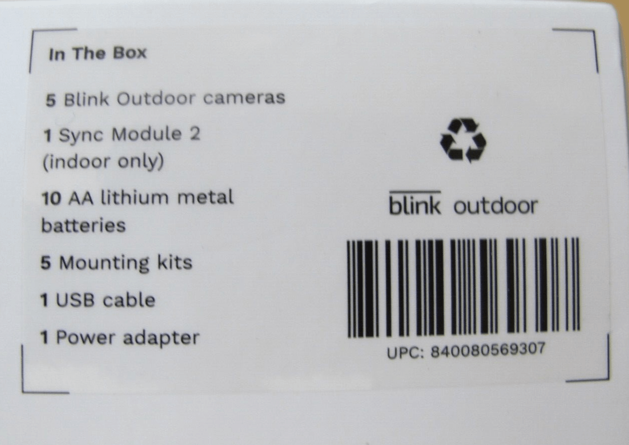 Blink Outdoor HD Security Camera 5 Camera Kit Wireless 3rd Gen 1080p HD video - MagsTag