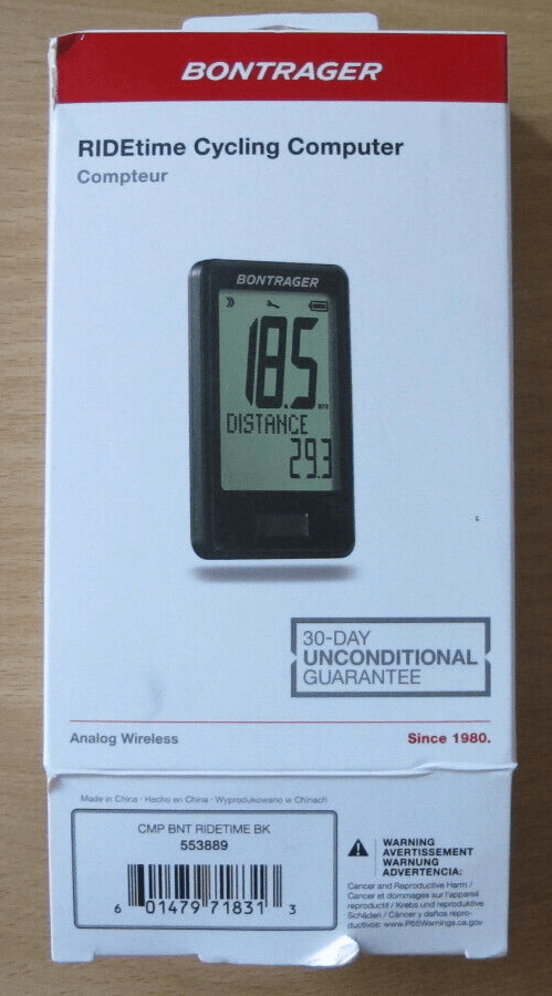 Bontrager Ridetime Cycling Computer Analog Wireless 553889 Open Box Unused - MagsTag