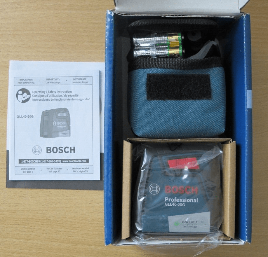 Bosch GLL40 - 20G Green - Beam Self - Leveling Cross - Line Laser Unused - MagsTag