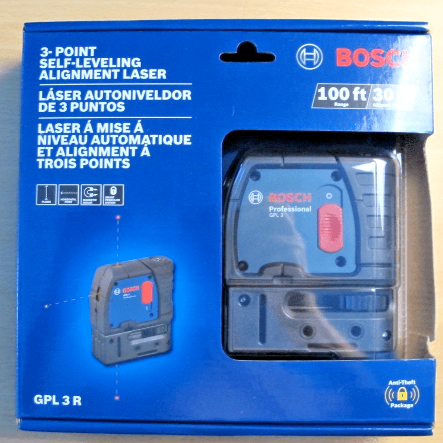 Bosch GPL3 R 3-Point Self-Leveling Alignment Laser 100ft Range Unused Open box - MagsTag