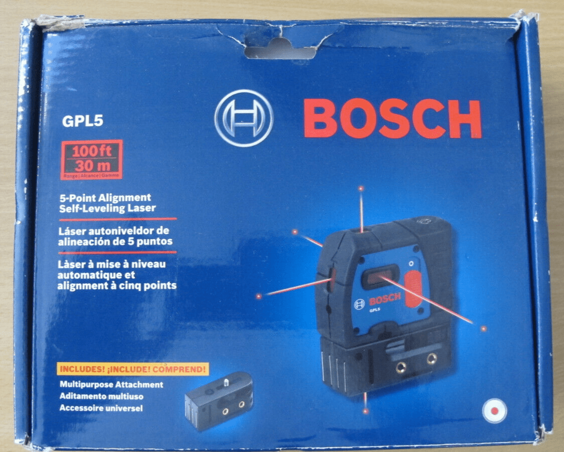 Bosch GPL5 5 - Point Self - Leveling Alignment Laser OPEN BOX - MagsTag