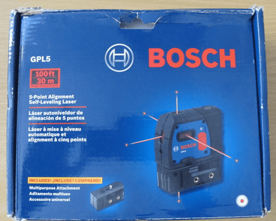 Bosch GPL5 5 - Point Self - Leveling Alignment Laser OPEN BOX - MagsTag