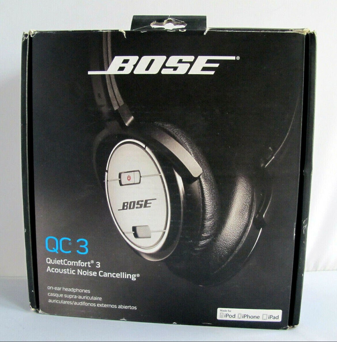 Bose QuietComfort 3 Acoustic Noise Cancelling On - Ear Headphones OPEN BOX - MagsTag