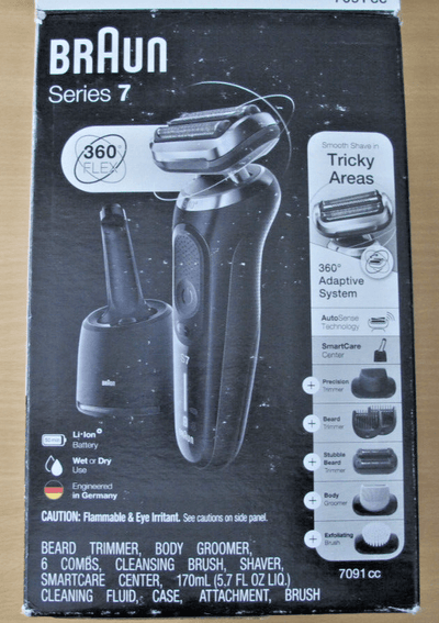 Braun Series 7 Wet/Dry 360 flex Men's Electric Shaver Black 7091cc OPEN BOX - MagsTag