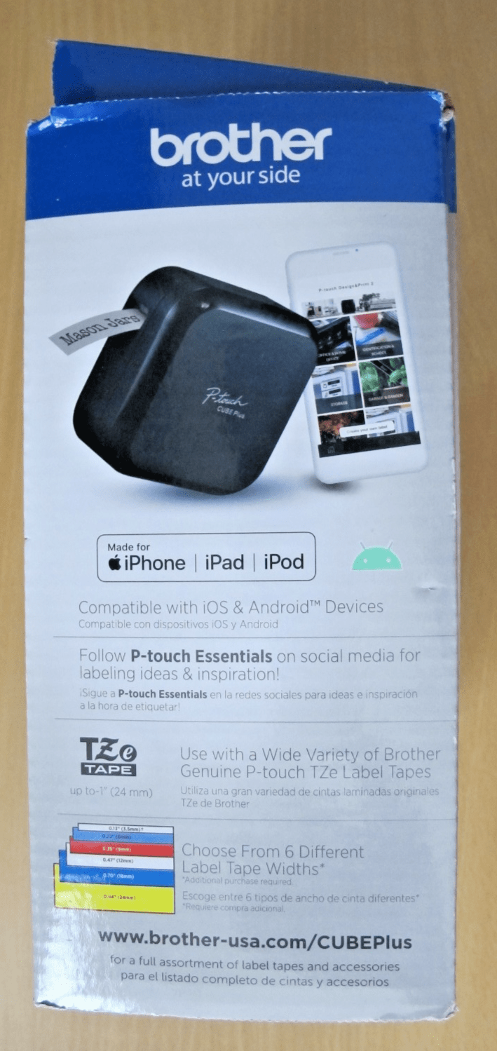 Brother P - touch CUBE Plus 180dpi Bluetooth Thermal Label Maker Black Open Box - MagsTag