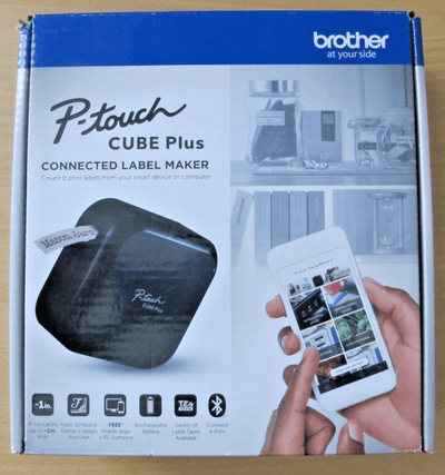 Brother P - touch CUBE Plus 180dpi Bluetooth Thermal Label Maker Black Open Box - MagsTag