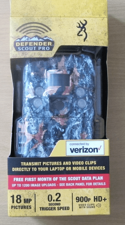 Browning Trail Camera Defender Scout Pro 120ft Wireless 18MP 4G Verizon Unused - MagsTag
