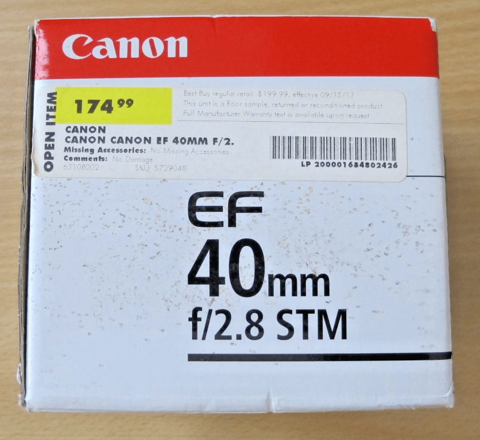 Canon Cameras US 6310B002 EF 40mm f/2.8 STM Pancake Macro Lens - MagsTag