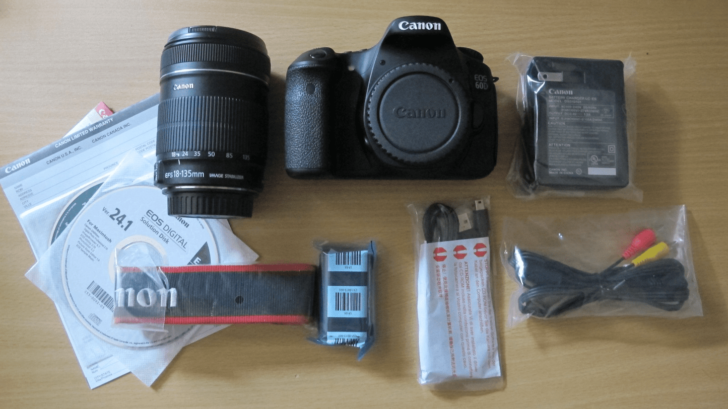 Canon EOS 60D EF - S18 - 135mm f/3.5 - 5.6 IS 18MP CMOS US Market Lens Kit DSLR Camera - MagsTag