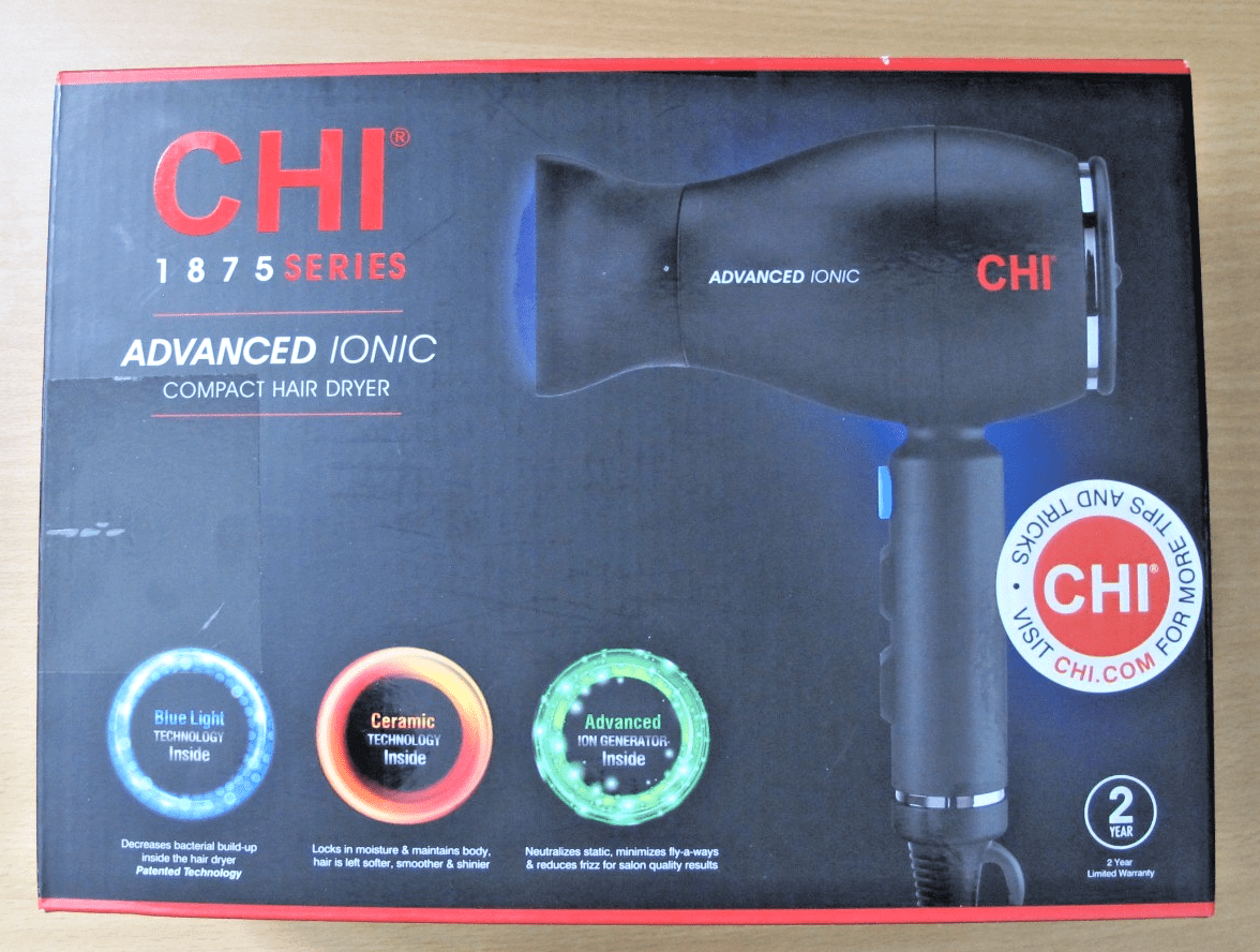 CHI 1875 Series Advanced Ionic Compact Hair Dryer Matte Black Open Box unused - MagsTag
