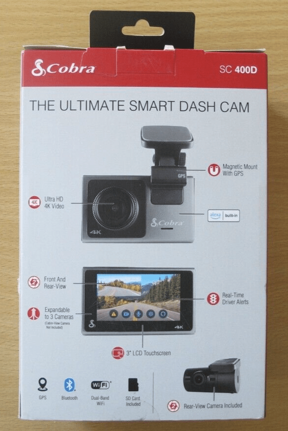 Cobra SC 400D Ultra HD 4K Resolution Camera Amazon Alexa Built - In Dash Cam Unusd - MagsTag