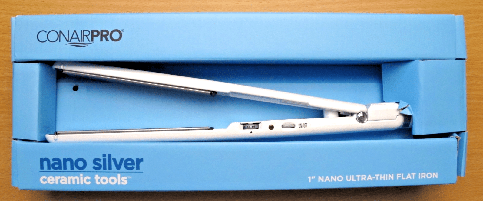 Conair Pro Nano Silver Ceramic Tools Ionic Straightening Iron 1 inch Ultra Thin - MagsTag
