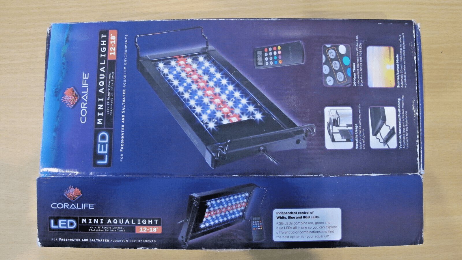Coralife Aqualight Mini Aquarium LED Light Fixture - 12" - 18" - Fresh Salt water - MagsTag