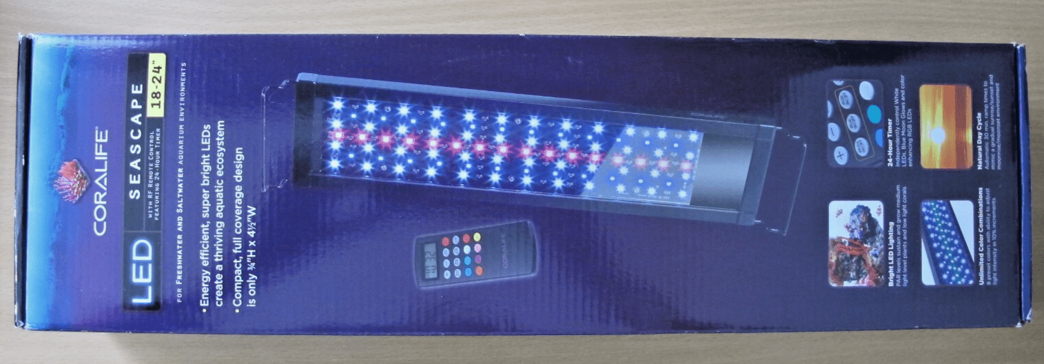 CoraLife aquarium Fish tank light Seascape LED 18 - 24 Black Open Box - MagsTag