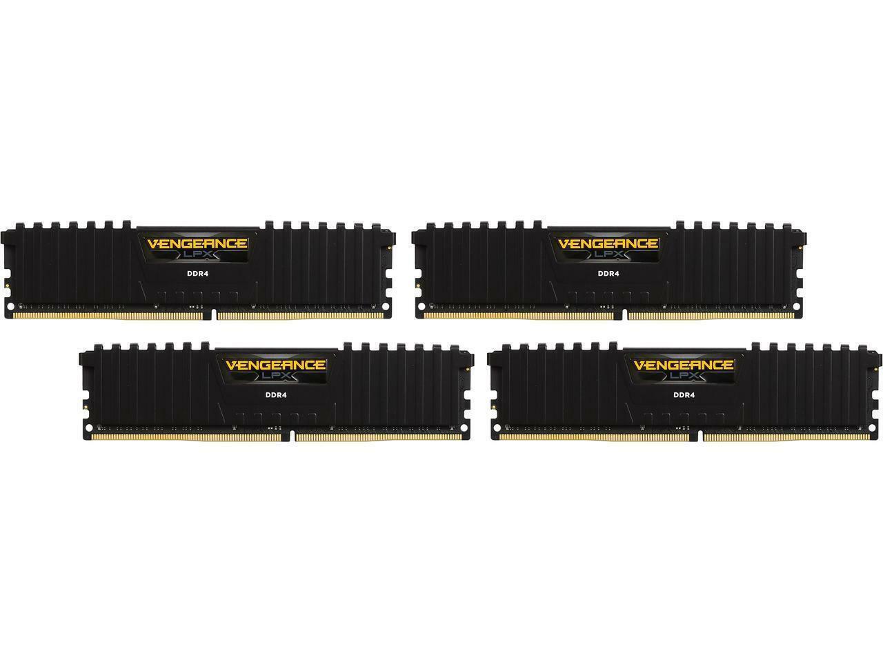 Corsair Vengeance LPX 64GB (16GBx4) DDR4 2666MHz RAM CMK64GX4M4A2666C16 Gamming - MagsTag