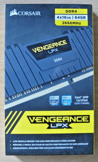 Corsair Vengeance LPX 64GB (16GBx4) DDR4 2666MHz RAM CMK64GX4M4A2666C16 Gamming - MagsTag