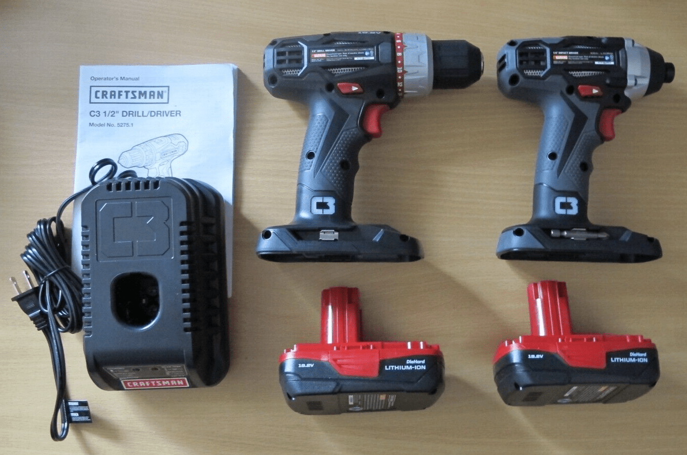 Craftsman 955233 Lithium - Ion 19.2V 2 Piece Tool Combo Kit Drill Impact Open Box - MagsTag