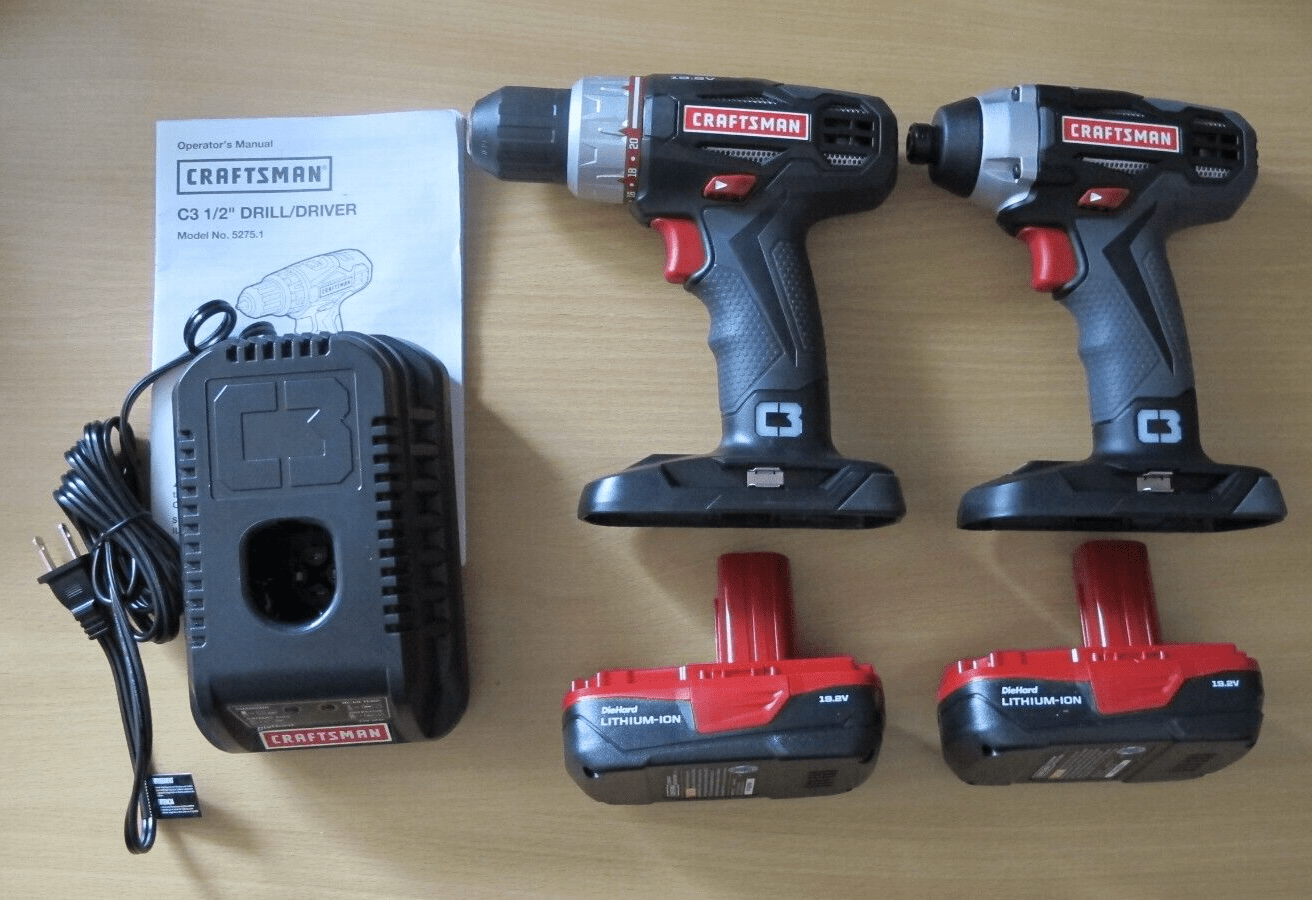 Craftsman 955233 Lithium - Ion 19.2V 2 Piece Tool Combo Kit Drill Impact Open Box - MagsTag