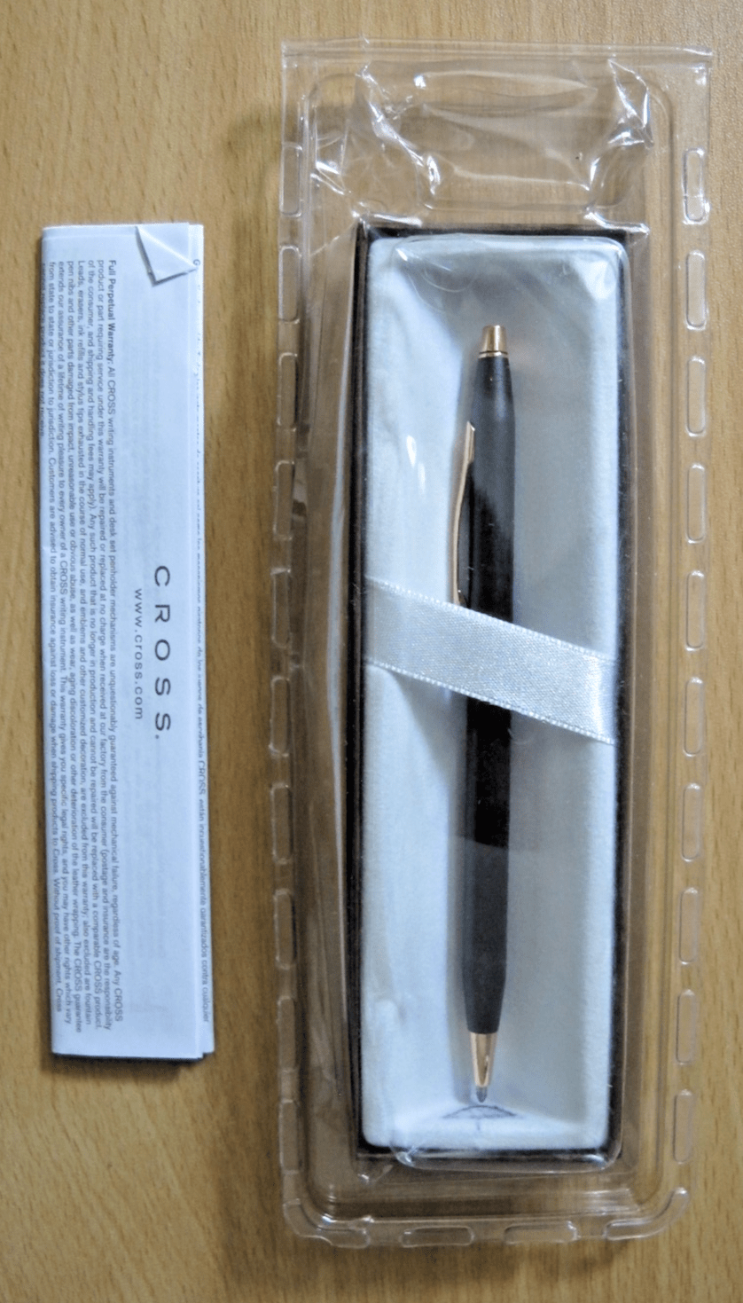 Cross Classic Century With 3 Rubies Matte Black and 23kt Gold Ballpoint Pen - MagsTag