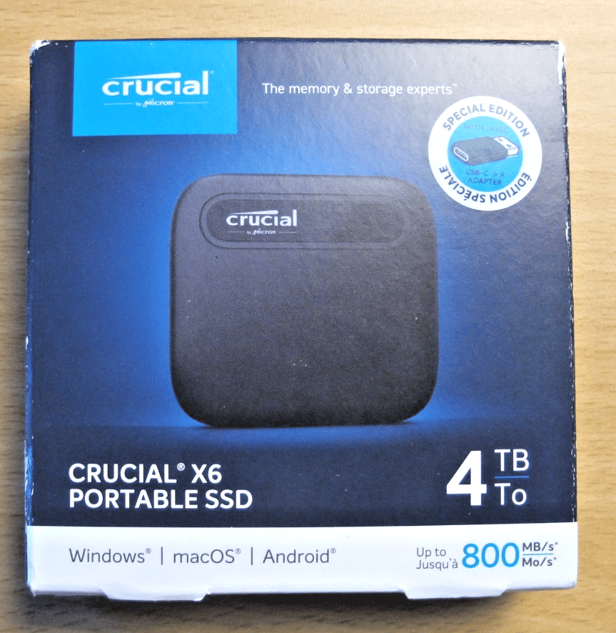 Crucial X6 4 TB Portable Solid State Drive Internal SSD 800MB/s - MagsTag