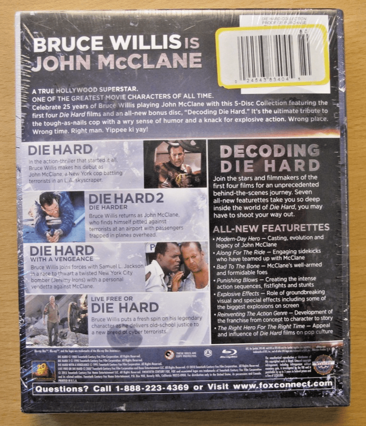 Die Hard 25th Anniversary Blu - Ray Collection NEW SEALED Box Set 4 Movies - MagsTag