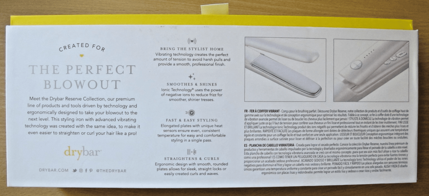 Drybar Reserve vibrating styling flat iron 900 - 3160 - 4 1" Hair Straightener - MagsTag