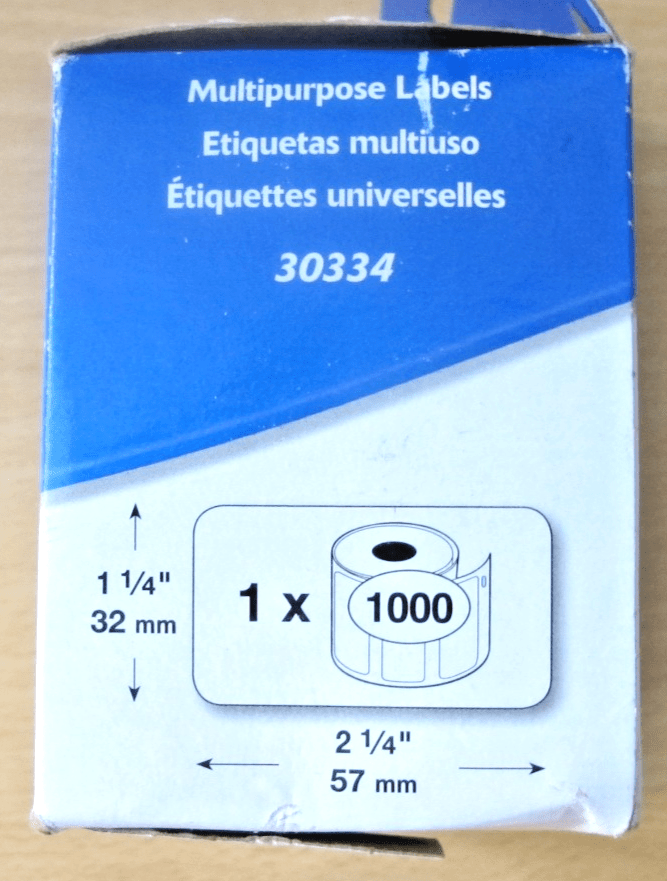 DYMO LabelWriter 30334 Multi-Purpose Labels, 2-1/4" x 1-1/4", 1000 Labels/Roll - MagsTag