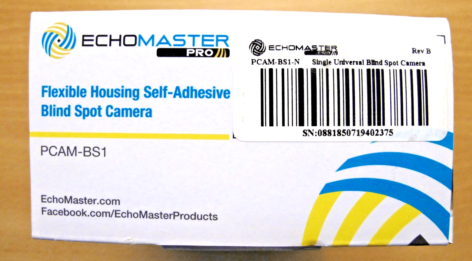 Echomaster PCAM - BS1 - N Flexible Housing Self - Adhesive Blind Spot Camera - MagsTag