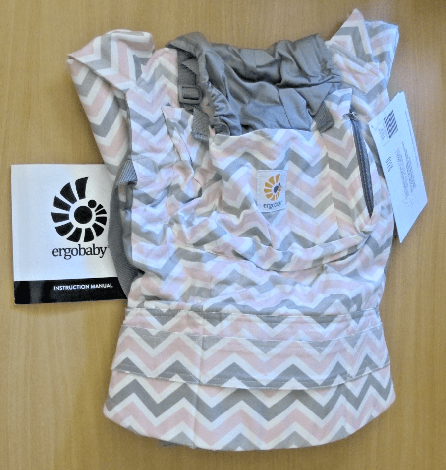 Ergobaby Chevron Baby Carrier Pink Grey 7–45 lbs (3.2–20.4 kg) - MagsTag