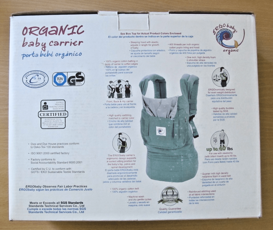 Ergobaby Organic Original Baby Carrier for Infants 15 - 40lbs, Brown Ergo - MagsTag
