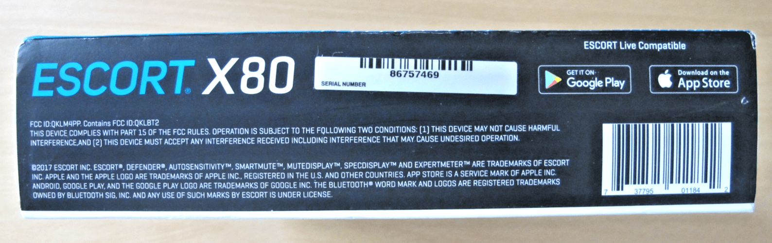 ESCORT X80 Radar Laser Detector with Bluetooth Unused Open Box - MagsTag