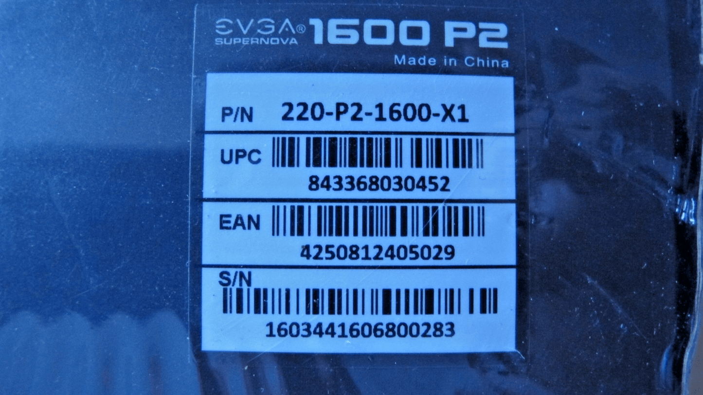 EVGA SuperNOVA 1600 P2 Power Supply 80 PLUS Platinum certified modular - MagsTag